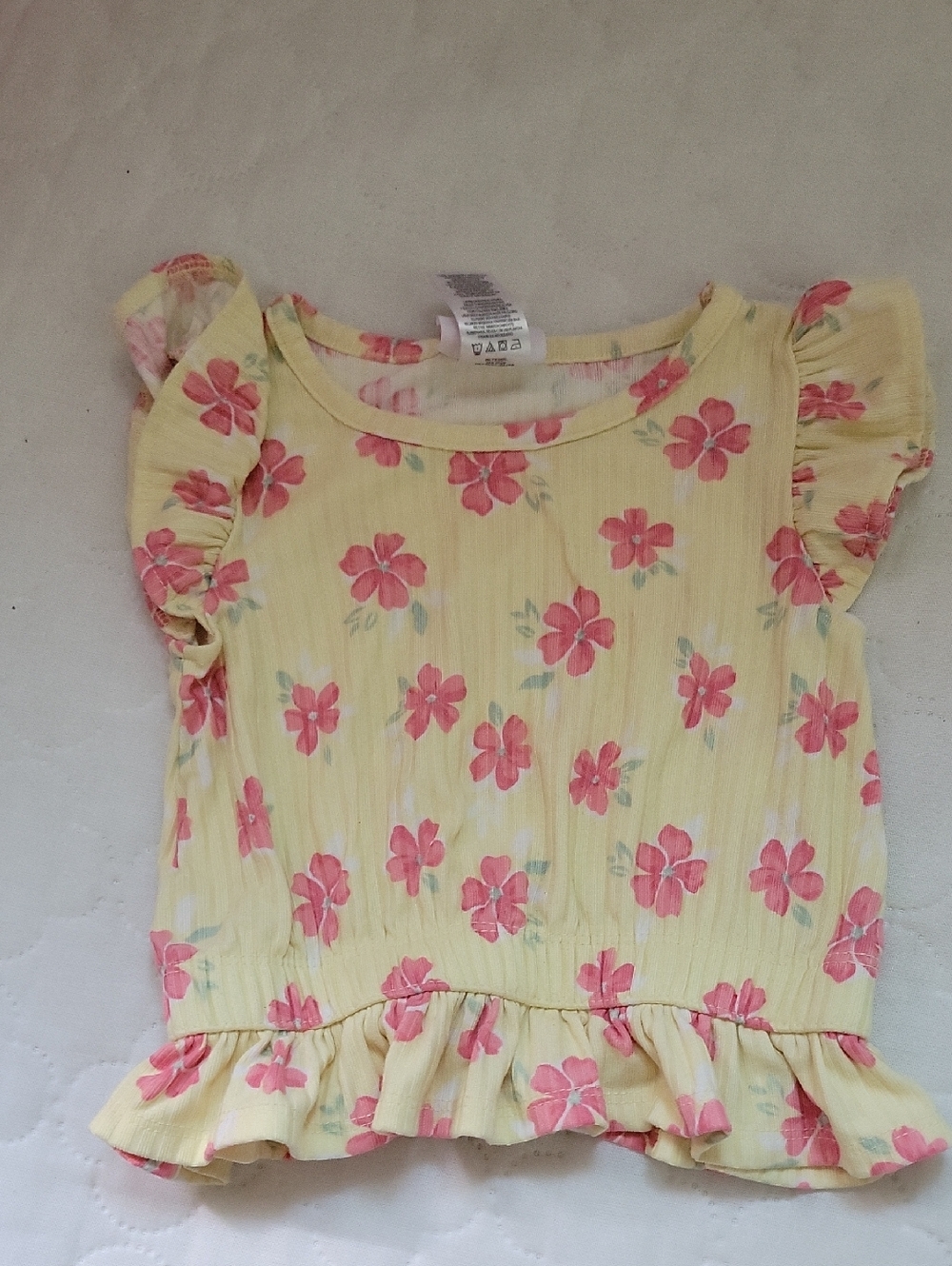 Yellow Floral Ruffle Set - Picture 3 of 4